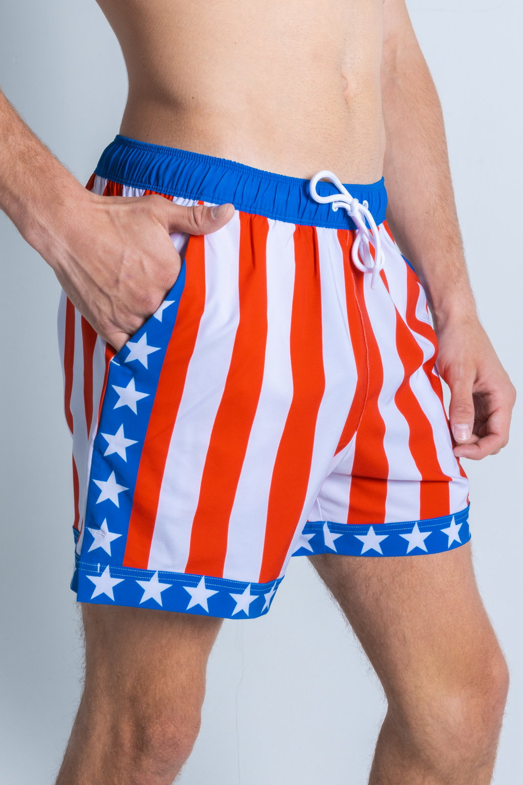 The Spacious Skies | Retro Usa Ball Hammock® Pouch 5" Swim Trunks - Shinesty
