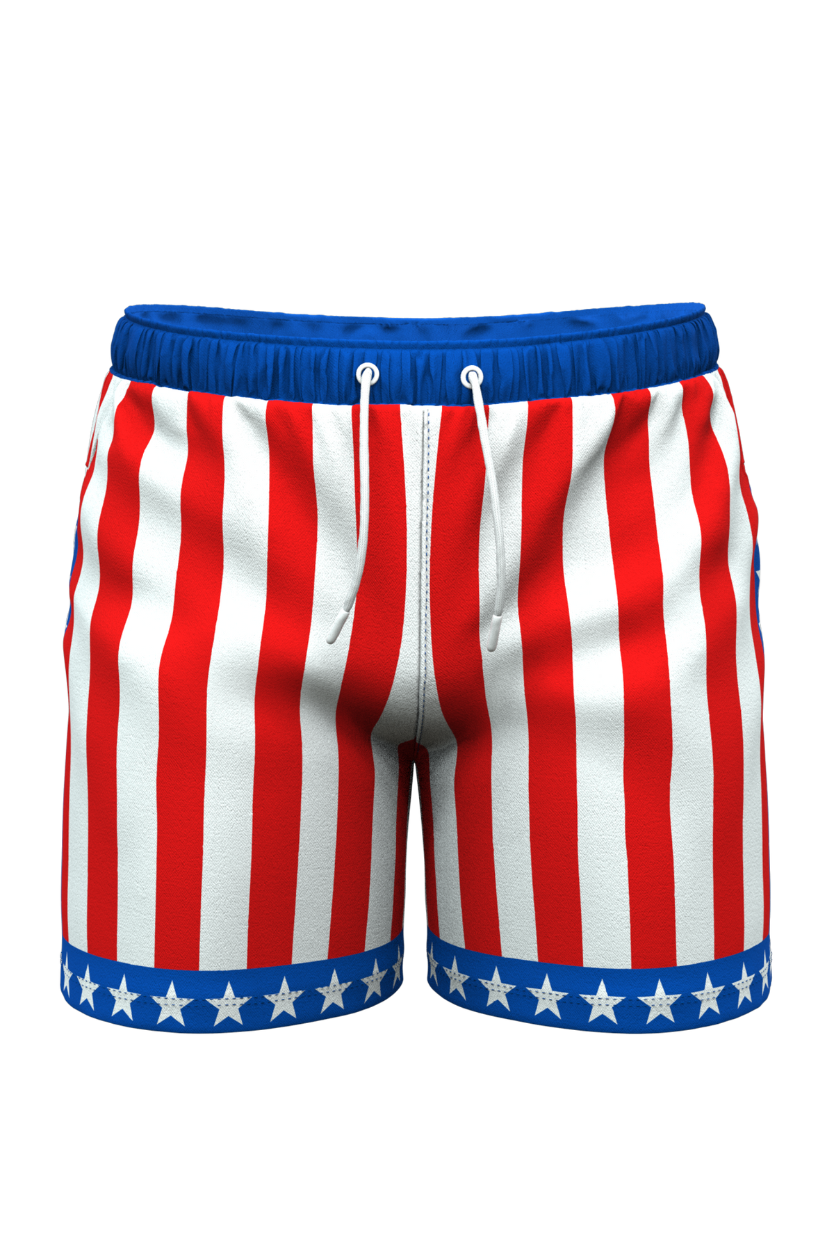 The Spacious Skies | Retro Usa Ball Hammock® Pouch 8" Swim Trunks - Shinesty