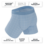 The Spick & Span | Window Pane Plaid Ball Hammock® Pouch Underwear With Fly - Shinesty