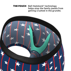 The Stars & Stripes | USA Pinstripe Ball Hammock® Pouch Trunks Underwear - Shinesty