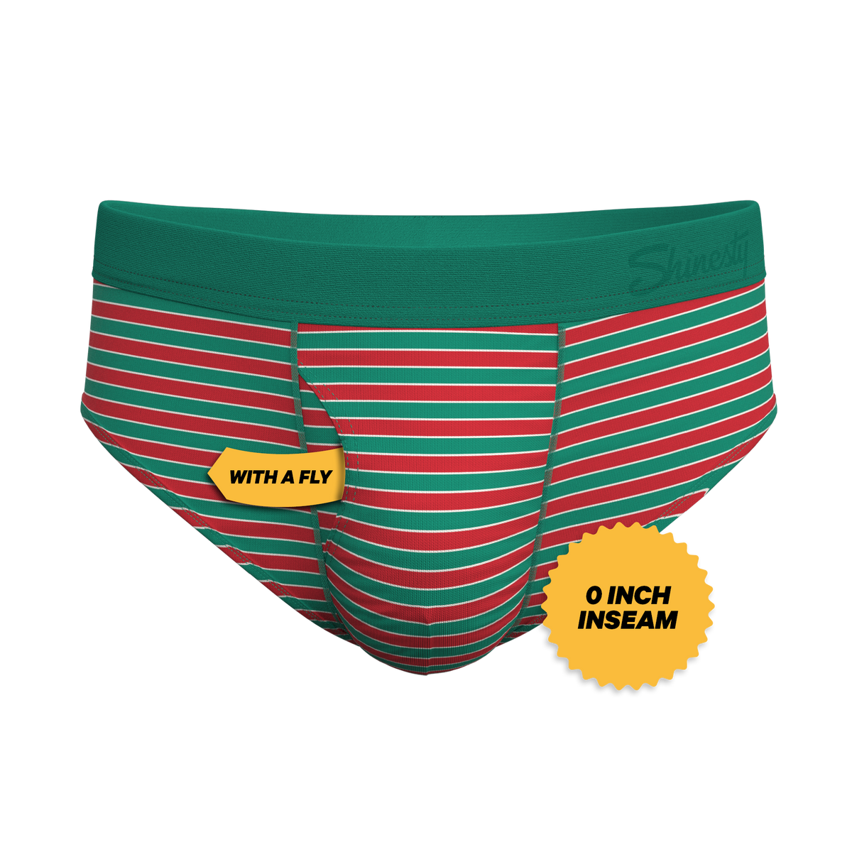 The Stripe Club | Christmas Striped Ball Hammock® Pouch Underwear Briefs - Shinesty