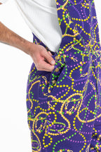 The Carnival Krewe | Mardi Gras Beads Men's Overalls - Shinesty
