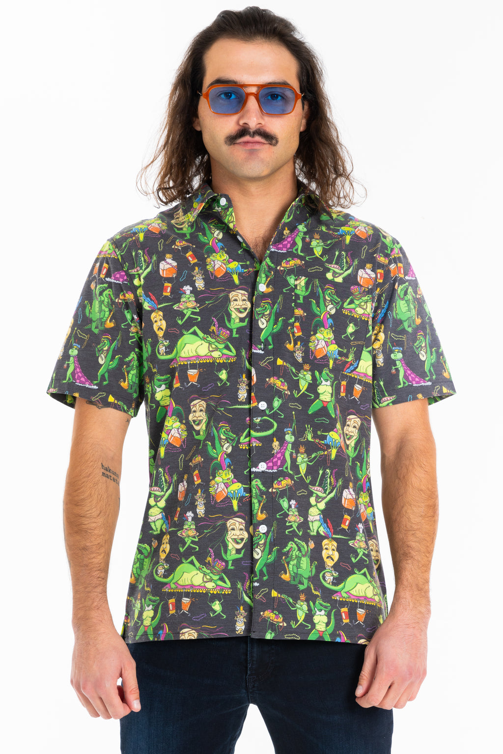 The Bead Hound | Wild Mardi Gras Hawaiian Shirt - Shinesty