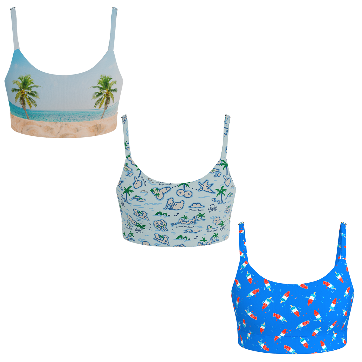 The Women Summer Essentials | Boob Hammock™ Scoop Bralette 3 Pack - Shinesty