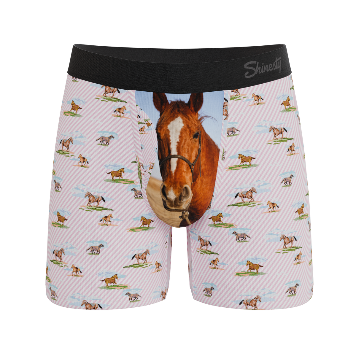 The Supreme Steed | Derby Horses Ball Hammock® Pouch Underwear With Fly - Shinesty