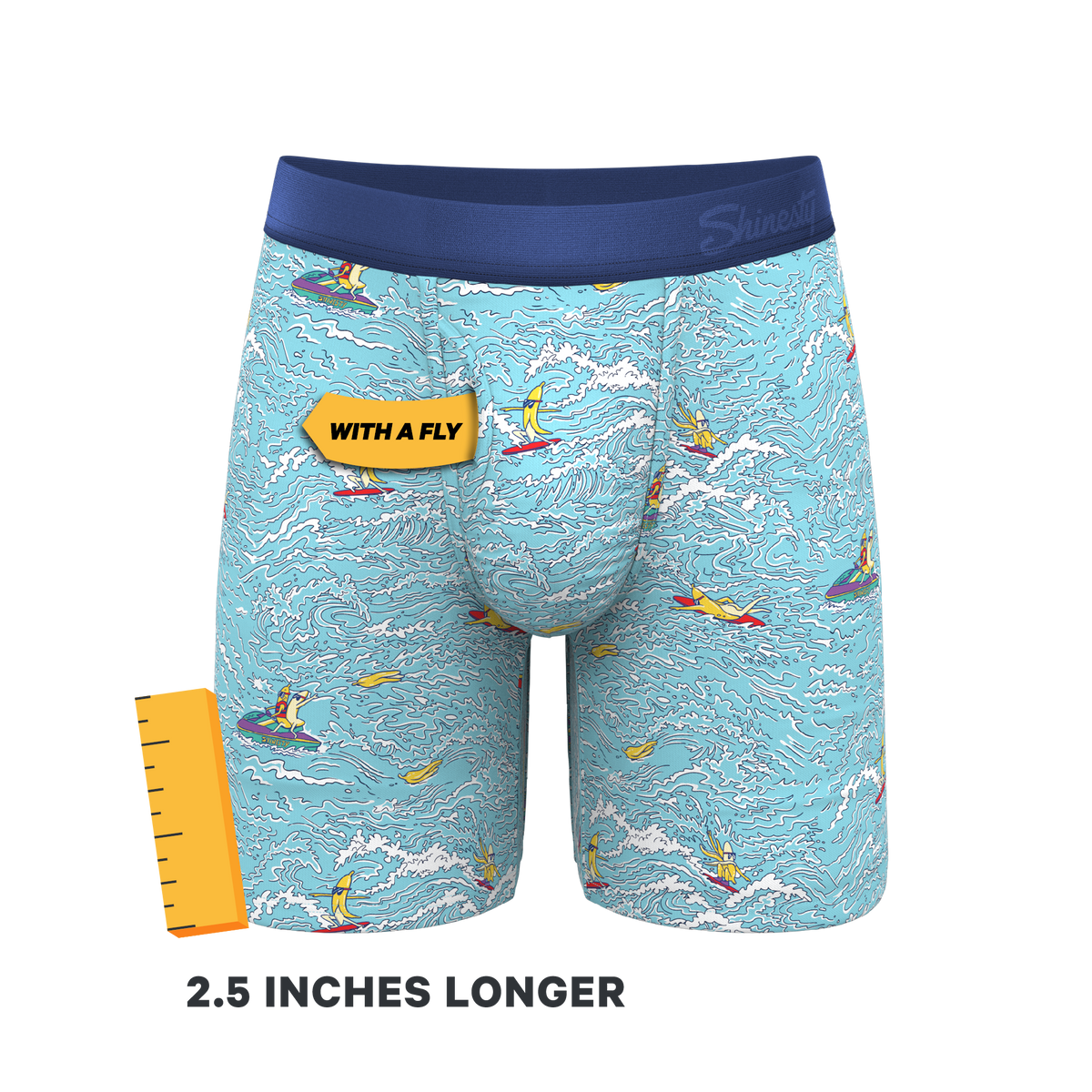 The Surfin' Turf | Shinesty Surfer Ball Hammock® Boxer - Long Leg - Shinesty