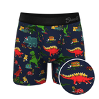 The T-Rexmas | Christmas Dinosaur Ball Hammock® Pouch Underwear With Fly - Shinesty