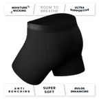 The Zero Shades of Grey | Black Ball Hammock® Pouch Underwear With Fly 3 Pack - Shinesty