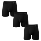 The Zero Shades of Grey | Black Ball Hammock® Pouch Underwear With Fly 3 Pack - Shinesty