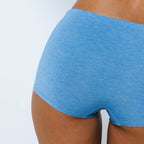 The Fleck Me | Heather Blue Flecked Modal Boyshort Underwear - Shinesty