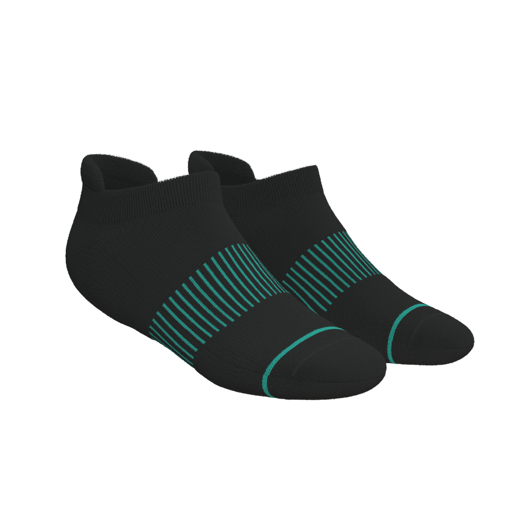 The Threat Level Midnight | Black Stay Weird Heel Hammock™ Ankle Socks - Shinesty