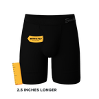 The Threat Level Midnight | Long Leg Black Ball Hammock® Pouch Underwear With Fly 5 Pack - Shinesty