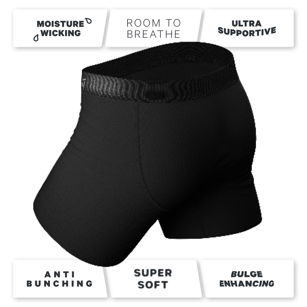The Threat Level Midnight | Black Ball Hammock® Pouch Underwear With Fly 7 Pack - Shinesty