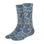 The Trail Runner | Tonal Grey Camoflauge Heel Hammock™ Crew Socks - Shinesty