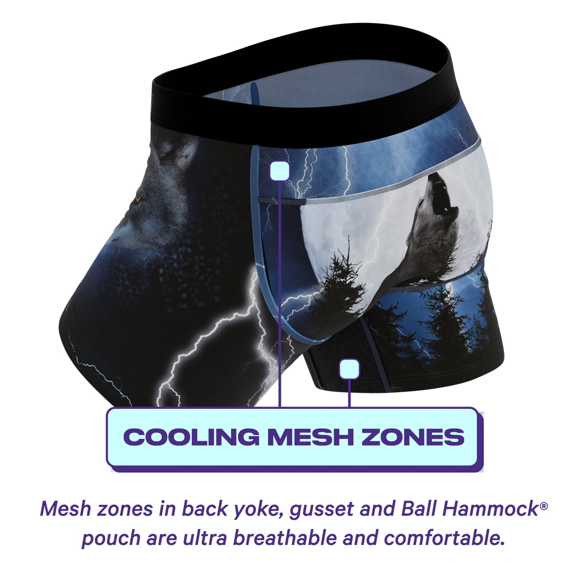 The Truck Stop Classic | Gas Station Wolf paradICE™ Cooling Ball Hammock® Underwear - Shinesty