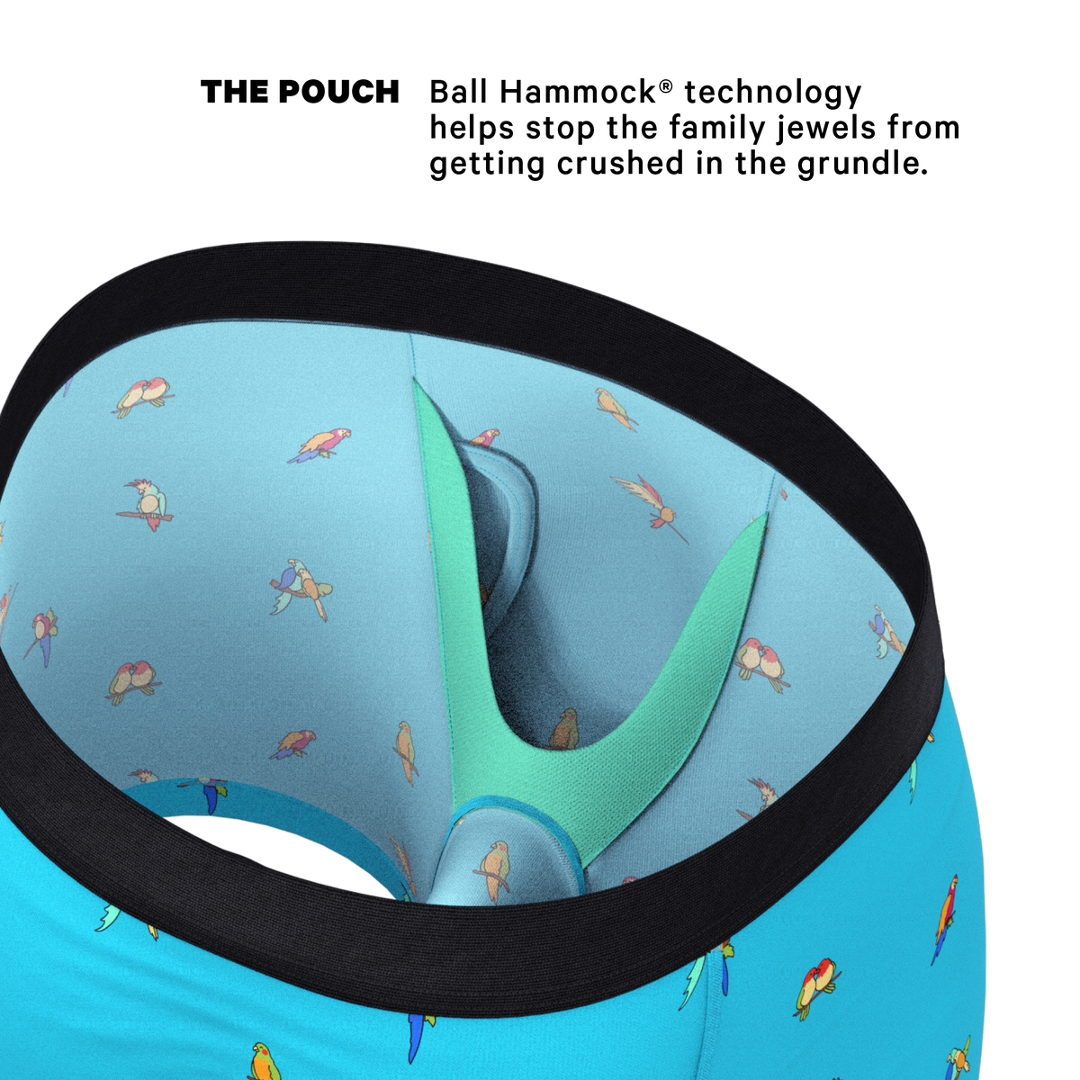 The Tweet Yourself | Parrot Ball Hammock® Pouch Underwear With Fly - Shinesty