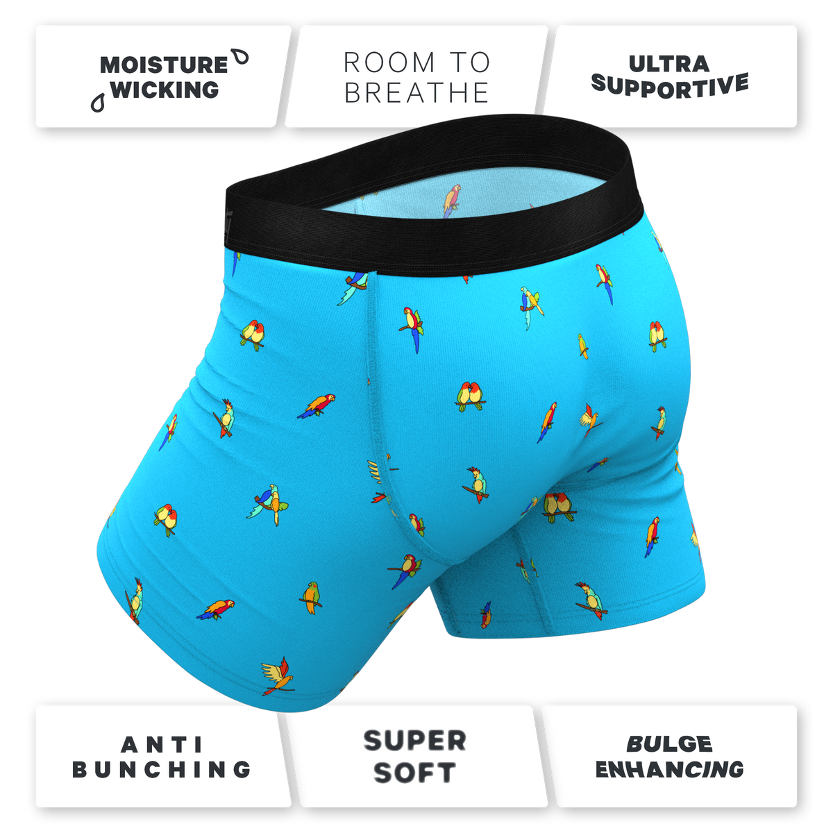 The Tweet Yourself | Parrot Ball Hammock® Pouch Underwear With Fly - Shinesty