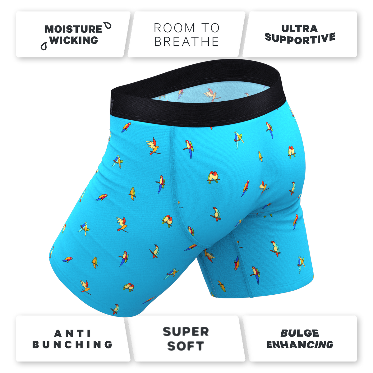 The Tweet Yourself | Parrot Ball Hammock® Boxer - Long Leg - Shinesty