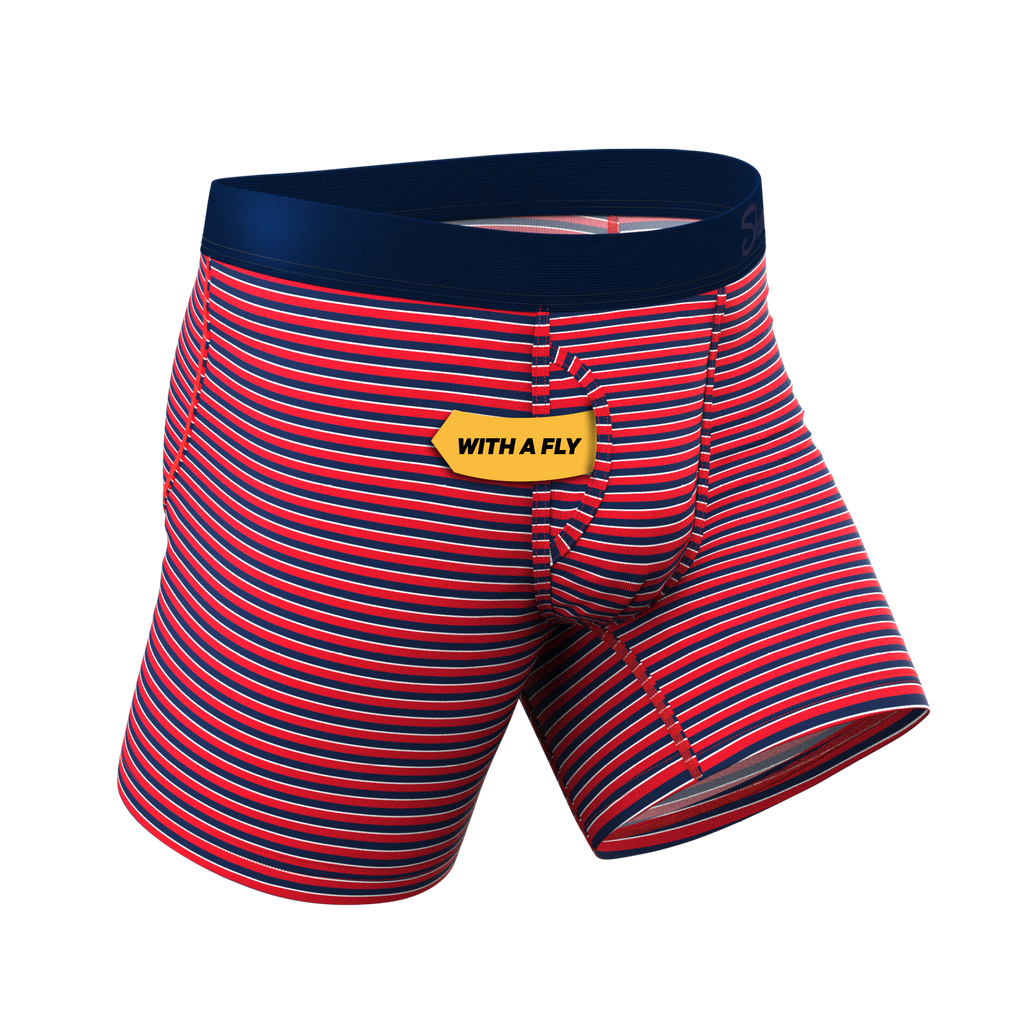 The US of A | USA Stripe Ball Hammock® Pouch Underwear With Fly - Shinesty