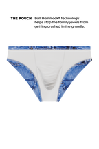 The Daytona Dong Sarong | Denim Print Ball Hammock® Pouch Swim Briefs - Shinesty