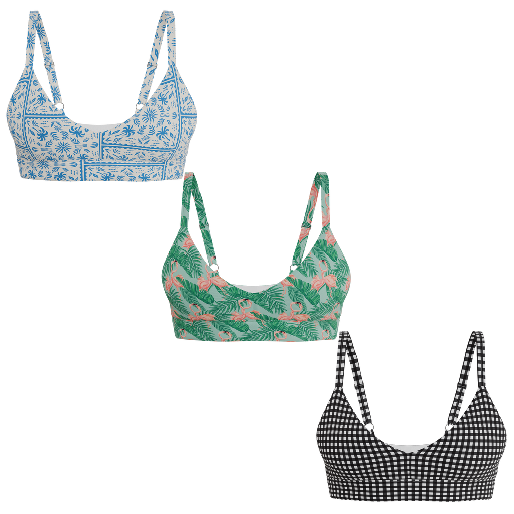 The Vacation Vices | Boob Hammock™ Plunge Bralette 3 Pack - Shinesty