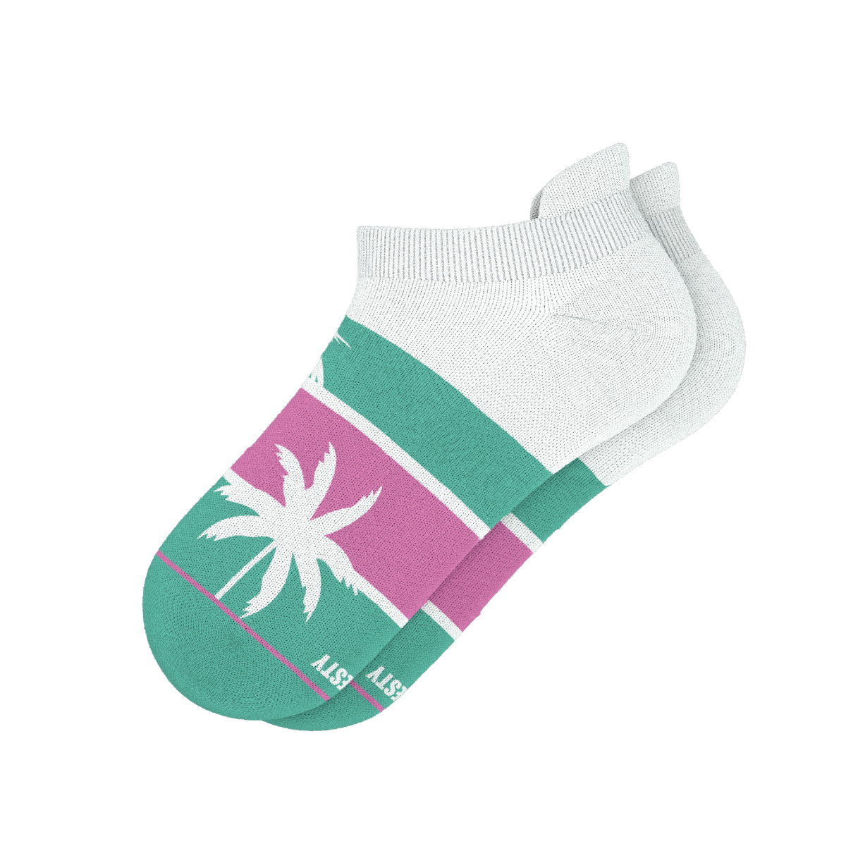 The Venice Beach | Palm Trees Heel Hammock™ Ankle Socks - Shinesty