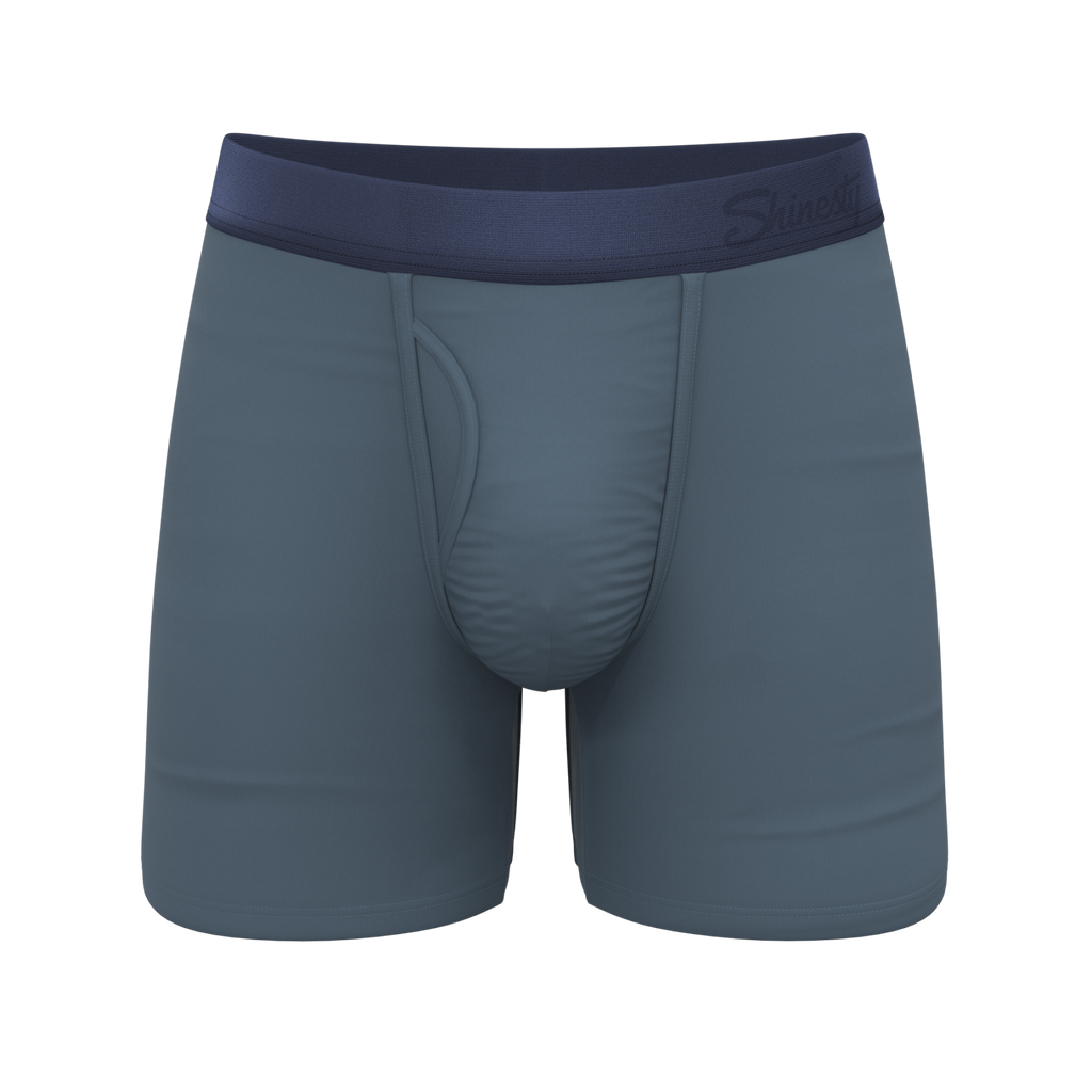 The Wake In The Lake | Tonal Teal Ball Hammock® Pouch Underwear With Fly - Shinesty