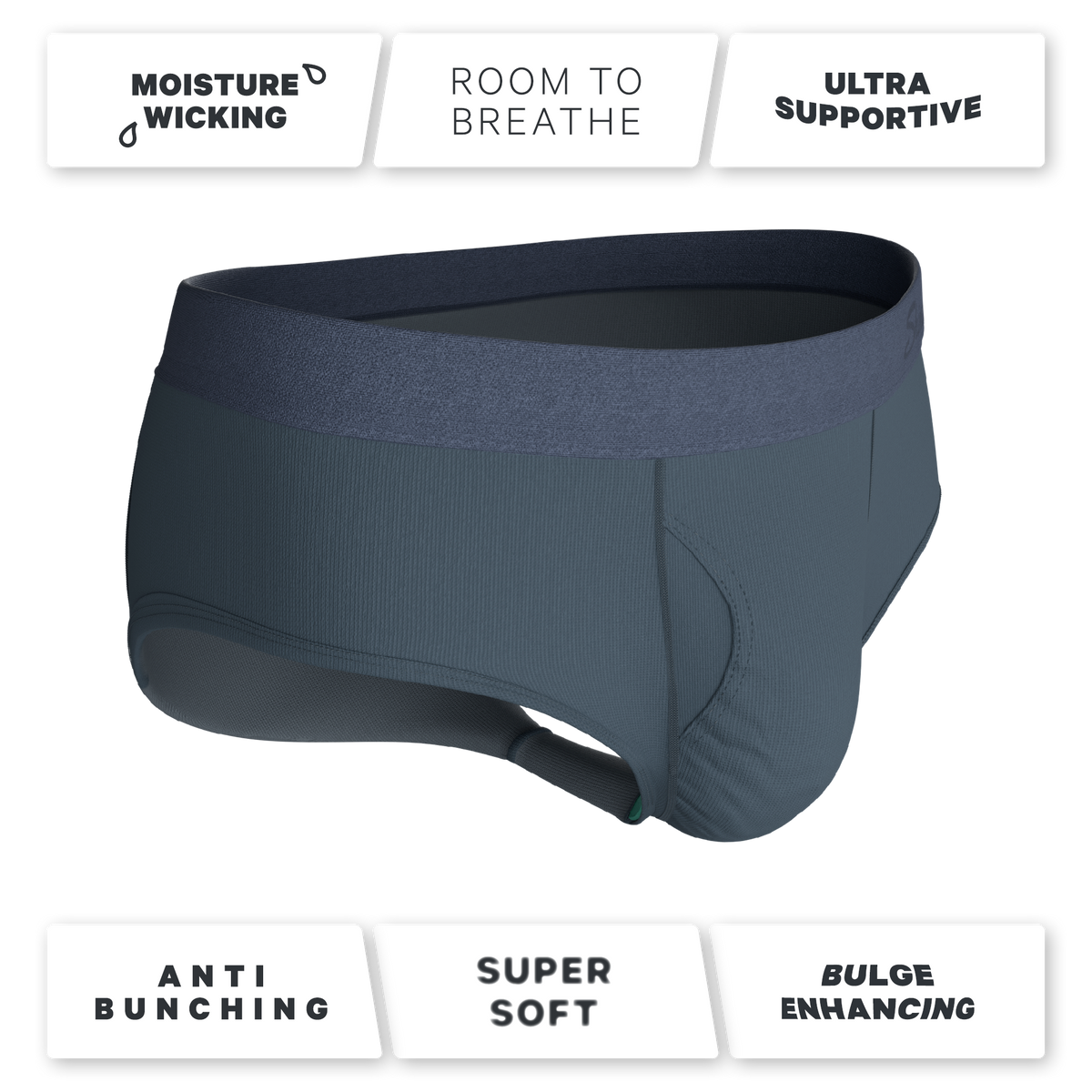 The Wake In The Lake | Tonal Teal Ball Hammock® Pouch Underwear Briefs - Shinesty