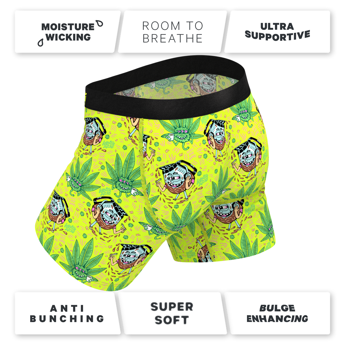 The Wake & Bake | Shinesty x Killer Acid Ball Hammock® Pouch Underwear With Fly - Shinesty