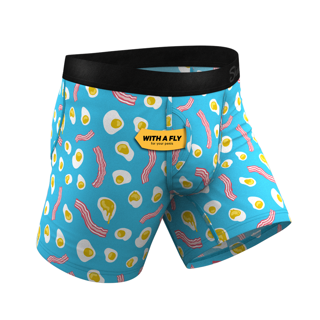 The Wakey Wakey | Eggs and Bacon Ball Hammock® Pouch Underwear With Fly - Shinesty