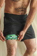 The Water Break | Black and Green Neon Ball Hammock® 7 Inch Athletic Shorts - Shinesty