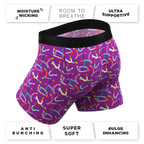 The Wax Play | Birthday Candles Ball Hammock® Pouch Underwear With Fly - Shinesty