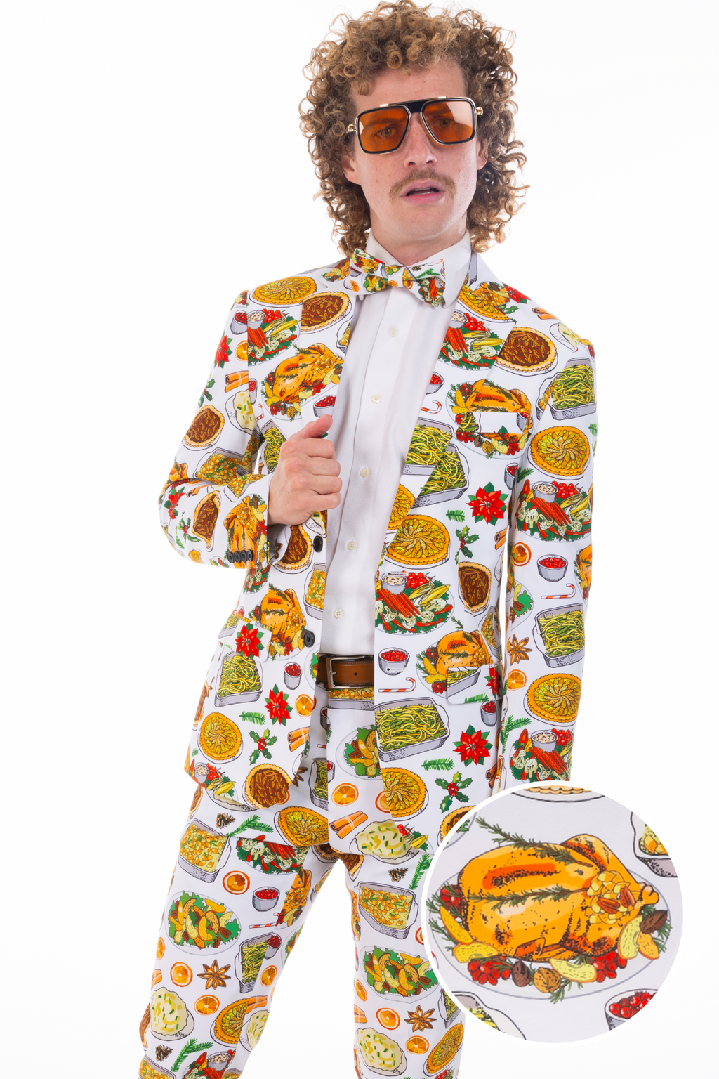 The Spread | White Thanksgiving Suit - Shinesty