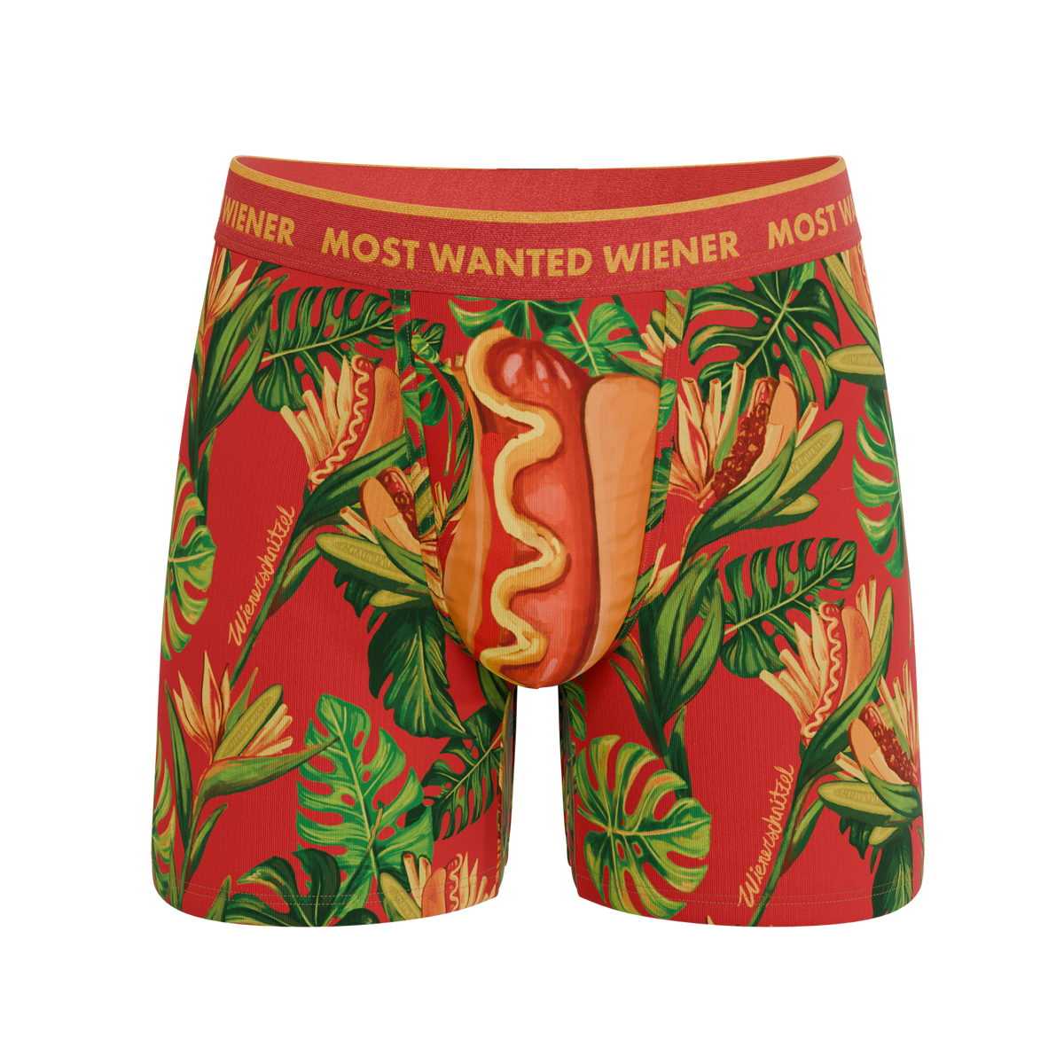 The Wiener In Paradise | Shinesty X Wienerschnitzel Tropical Ball Hammock® Magnum Big Pouch Underwear - Shinesty