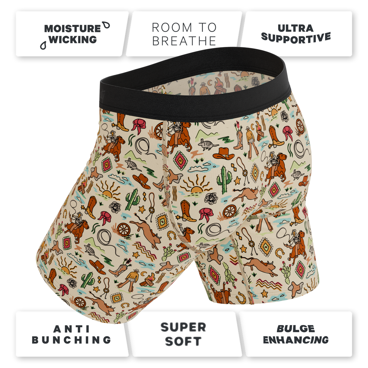 The Wild Bandit | Bull Ball Hammock® Boxer - Long Leg - Shinesty