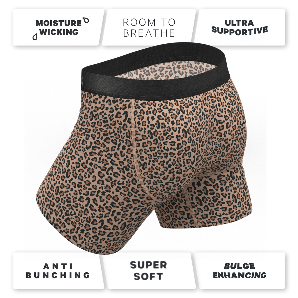 The Wild Cat | Leopard Print Ball Hammock® Pouch Underwear With Fly - Shinesty