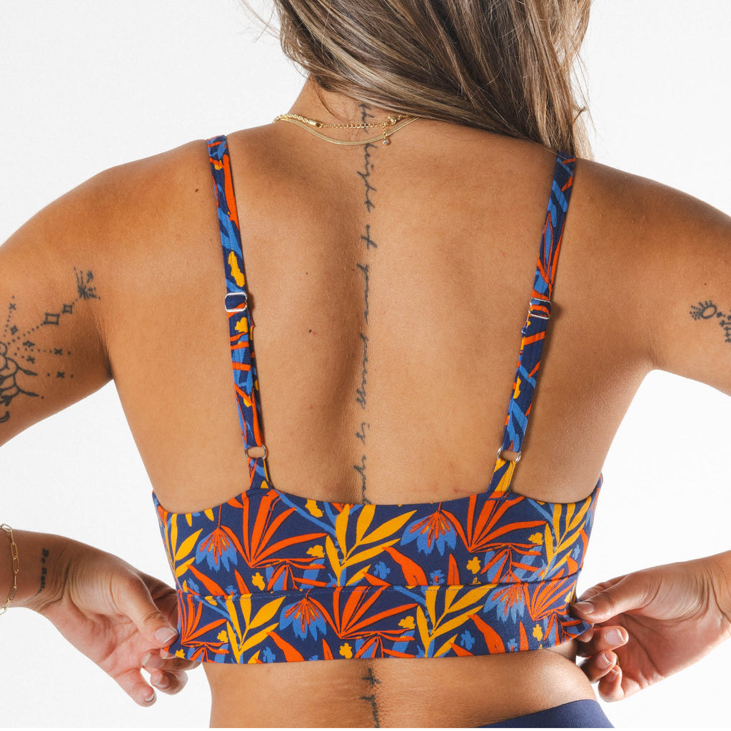 The San Diego Sunrise | Tropical Foliage Boob Hammock™ Scoop Bralette - Shinesty