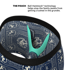 The Wrangle 'Em | Blue Bandana Shinesty x Diamond Cross Ranch Ball Hammock® Pouch Underwear With Fly - Shinesty