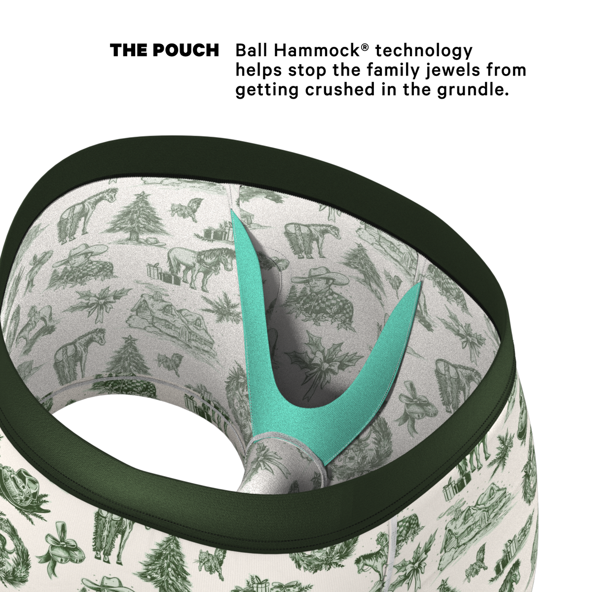 The Western Wonderland | Western Toile Ball Hammock® Pouch Trunks Underwear - Shinesty