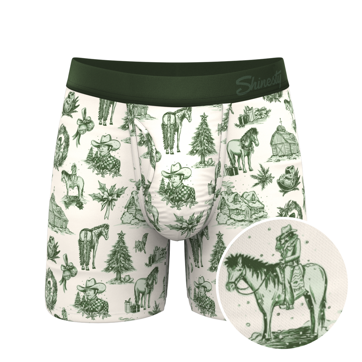 The Western Wonderland | Western Toile Ball Hammock® Pouch Underwear With Fly - Shinesty