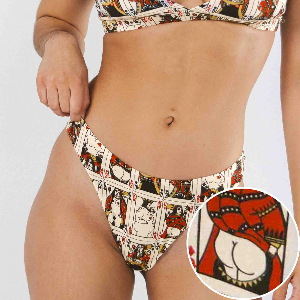 The Bottomless Blackjack | Vintage Playing Cards MicroModal Thong - Shinesty