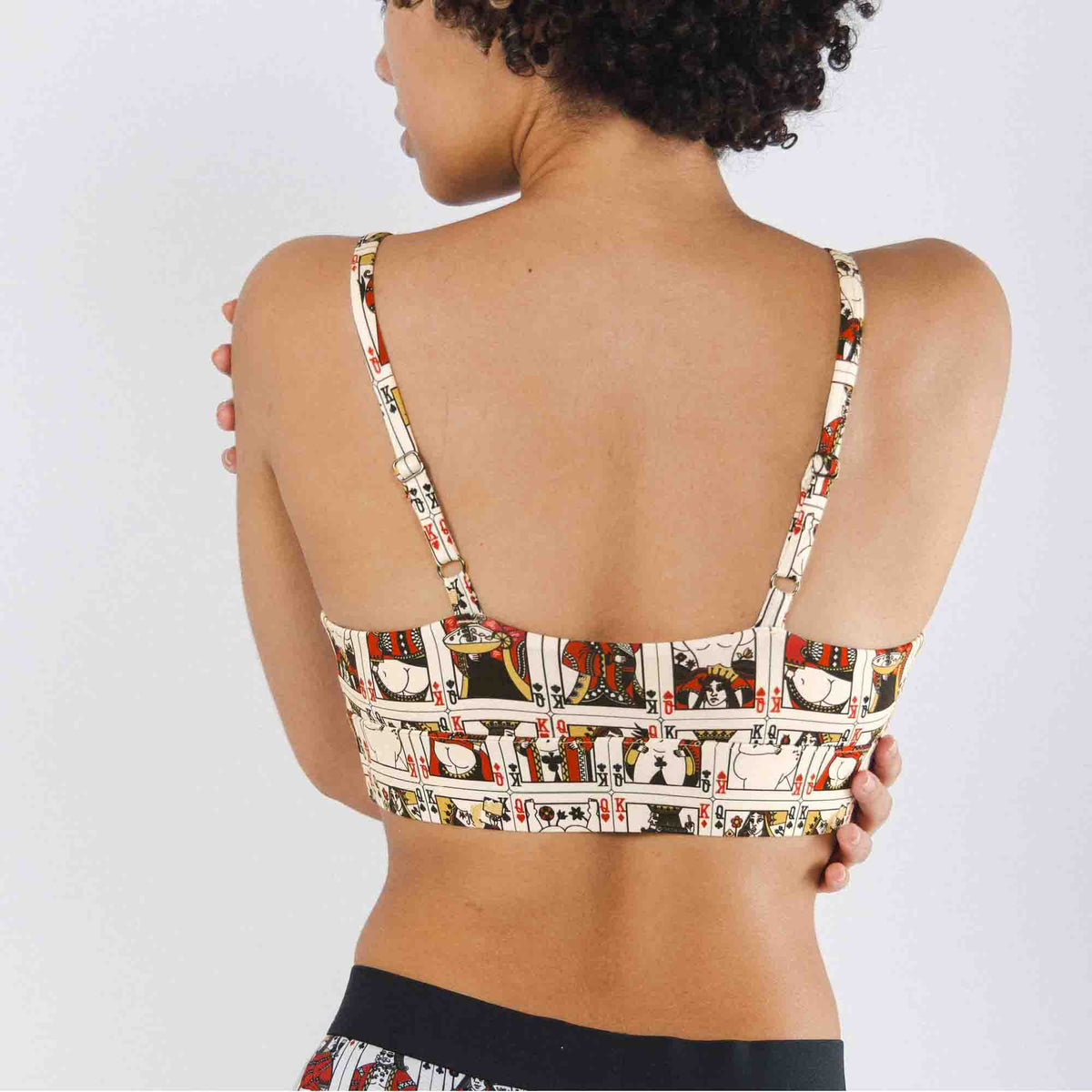 The Bottomless Blackjack | Vintage Playing Cards Boob Hammock™ Scoop Bralette - Shinesty