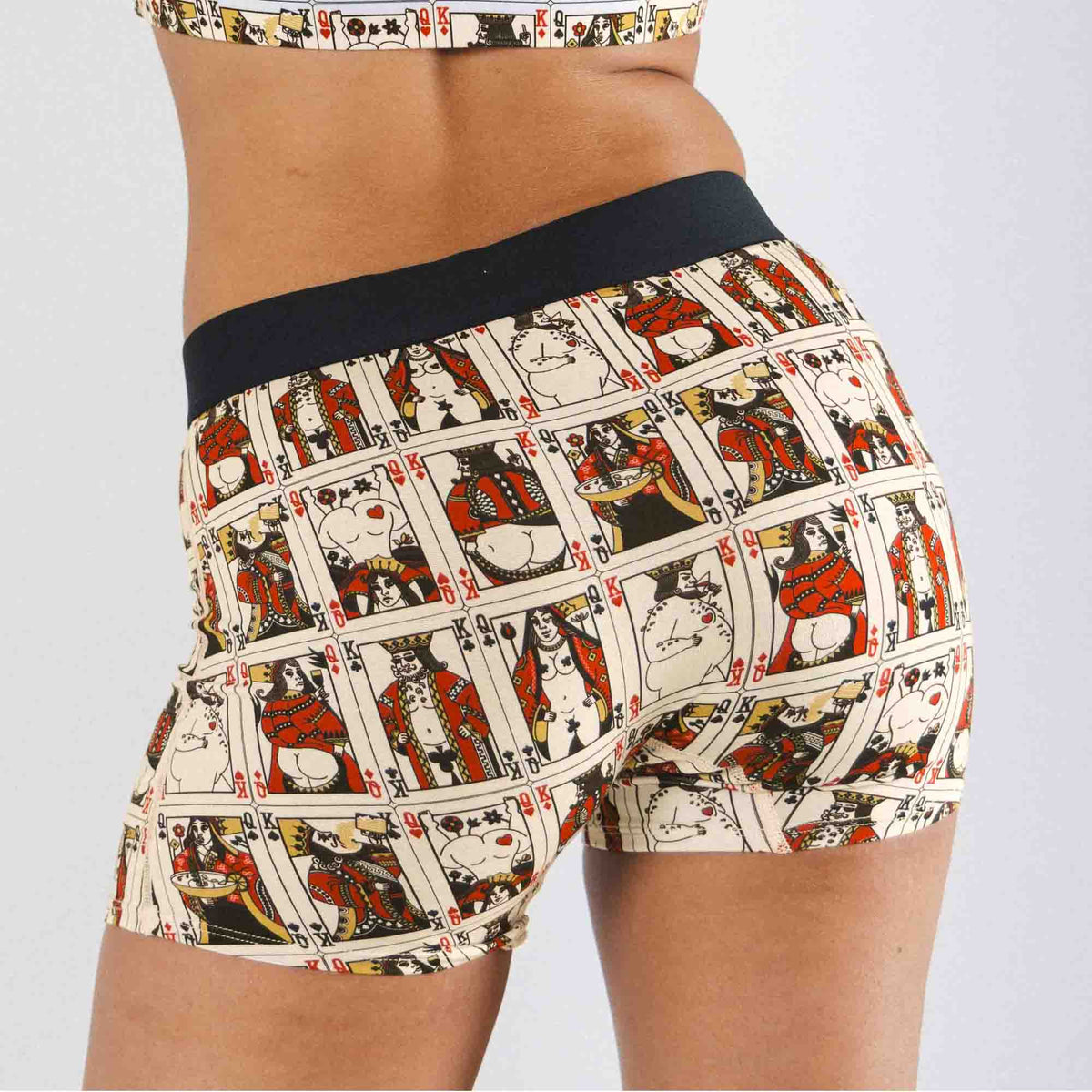 The Bottomless Blackjack | Vintage Playing Cards Women’s Boxers - Shinesty