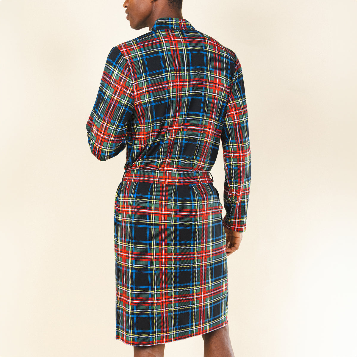 The Cappuccino | Holiday Tartan Plaid Long Modal Robe - Shinesty