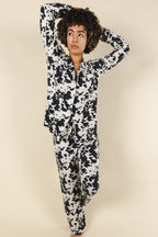 The Graze Escape | Cow Hide SleepDeep™ Women’s Long Sleeve Pajama Set - Shinesty
