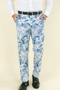 The Gilded Lily | Crosshatch Lilies Suit Pants - Shinesty
