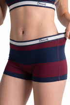 The Pitch | Rugby Stripe Boyshort Underwear with Waistband - Shinesty