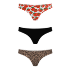 The For the Girls | Women's Thong Underwear 3 Pack - Shinesty