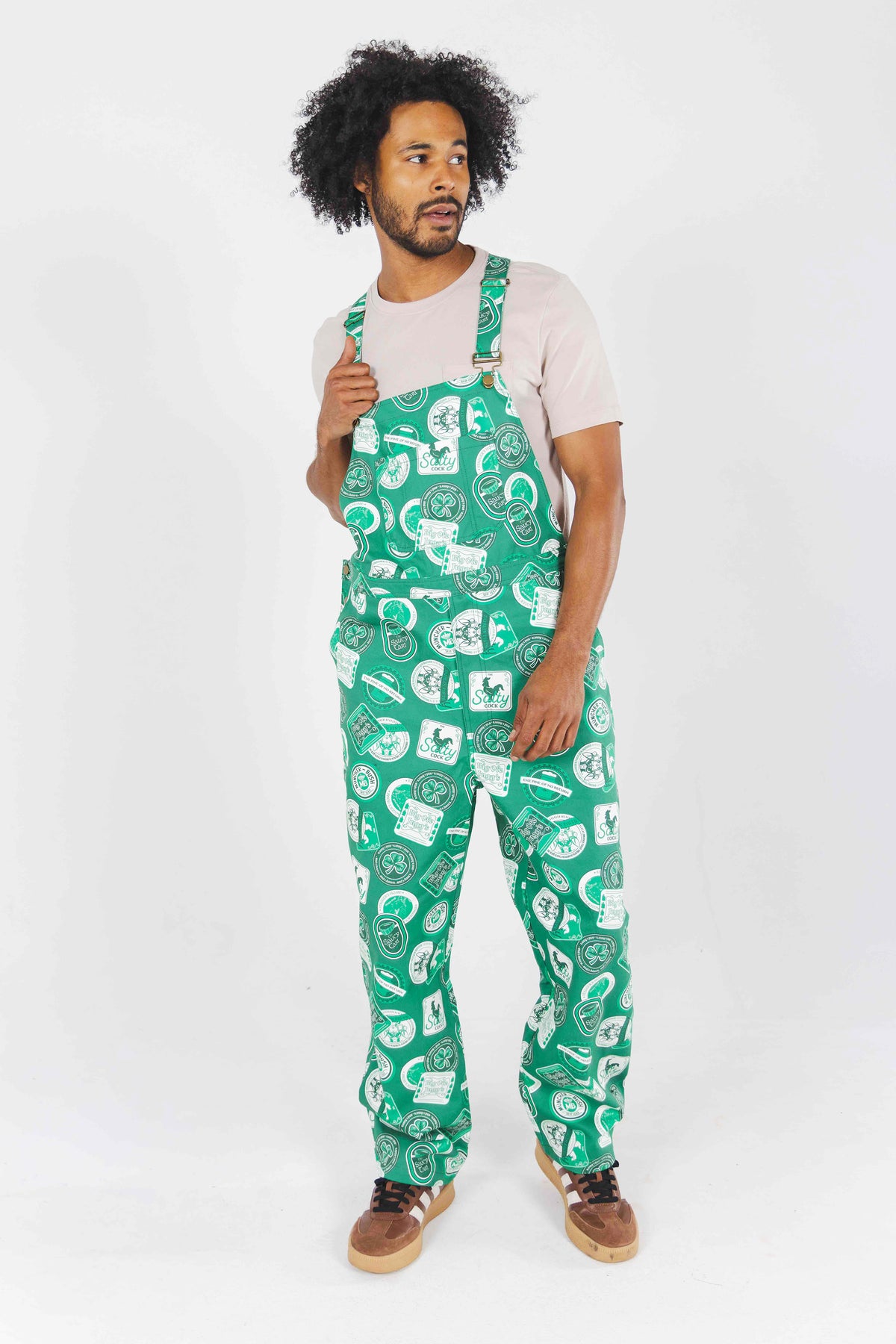 The Irish Pub | Green Irish Coasters Unisex Overalls - Shinesty