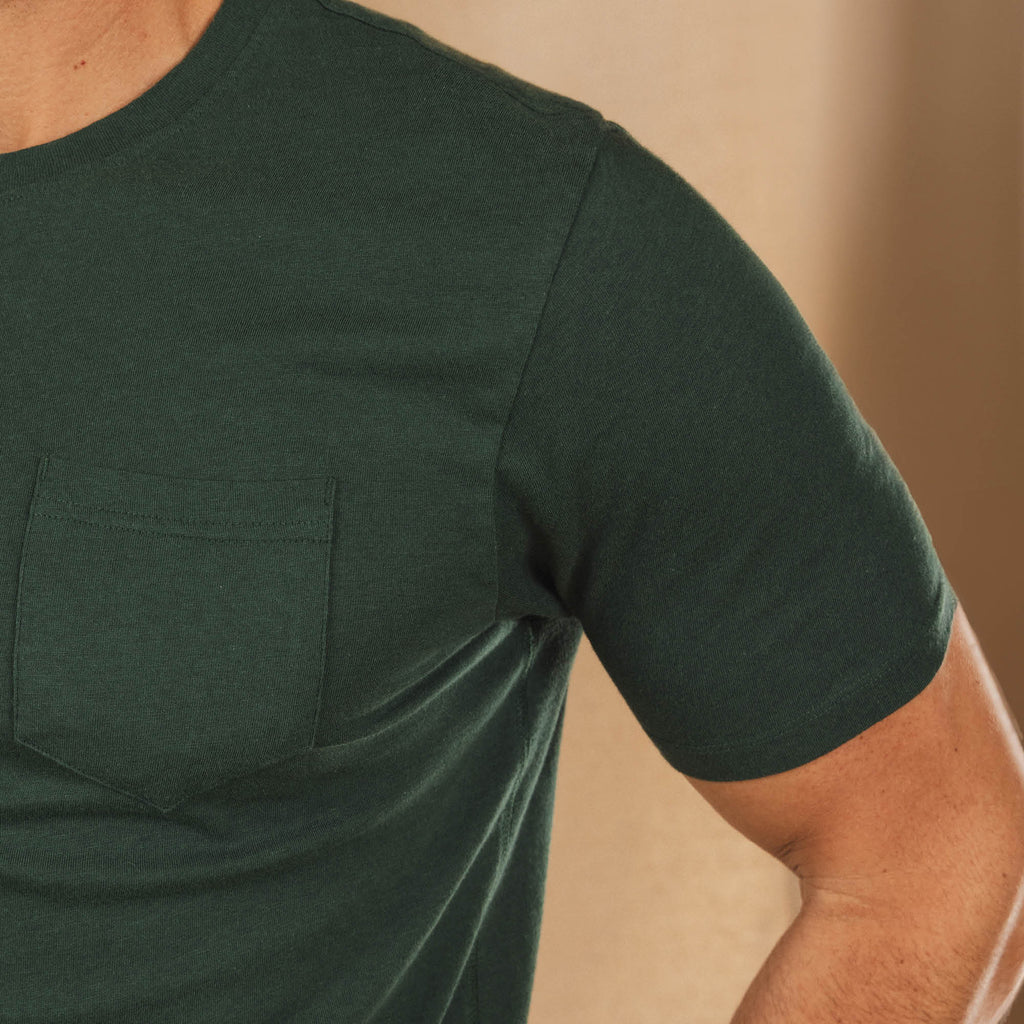The Bistro | Forest Green Everyman™ Pocket T Shirt - Shinesty